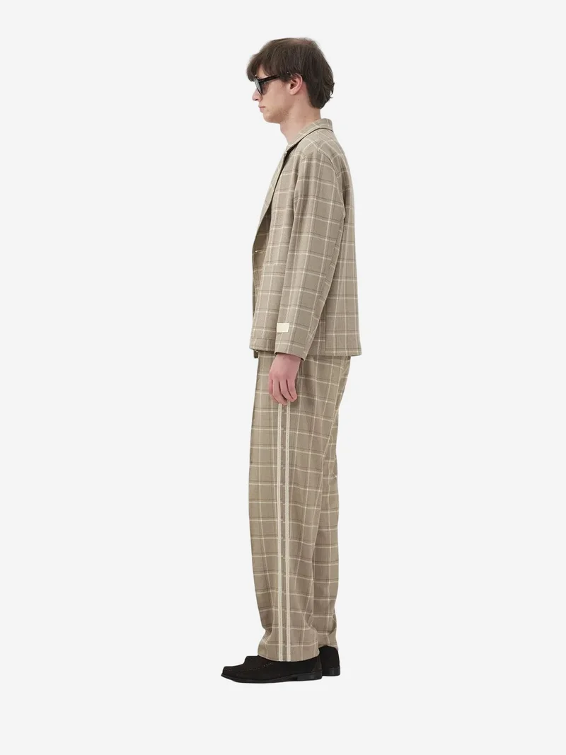 Giesto GIESTO Polyviscose Checked Jacket with Pockets
