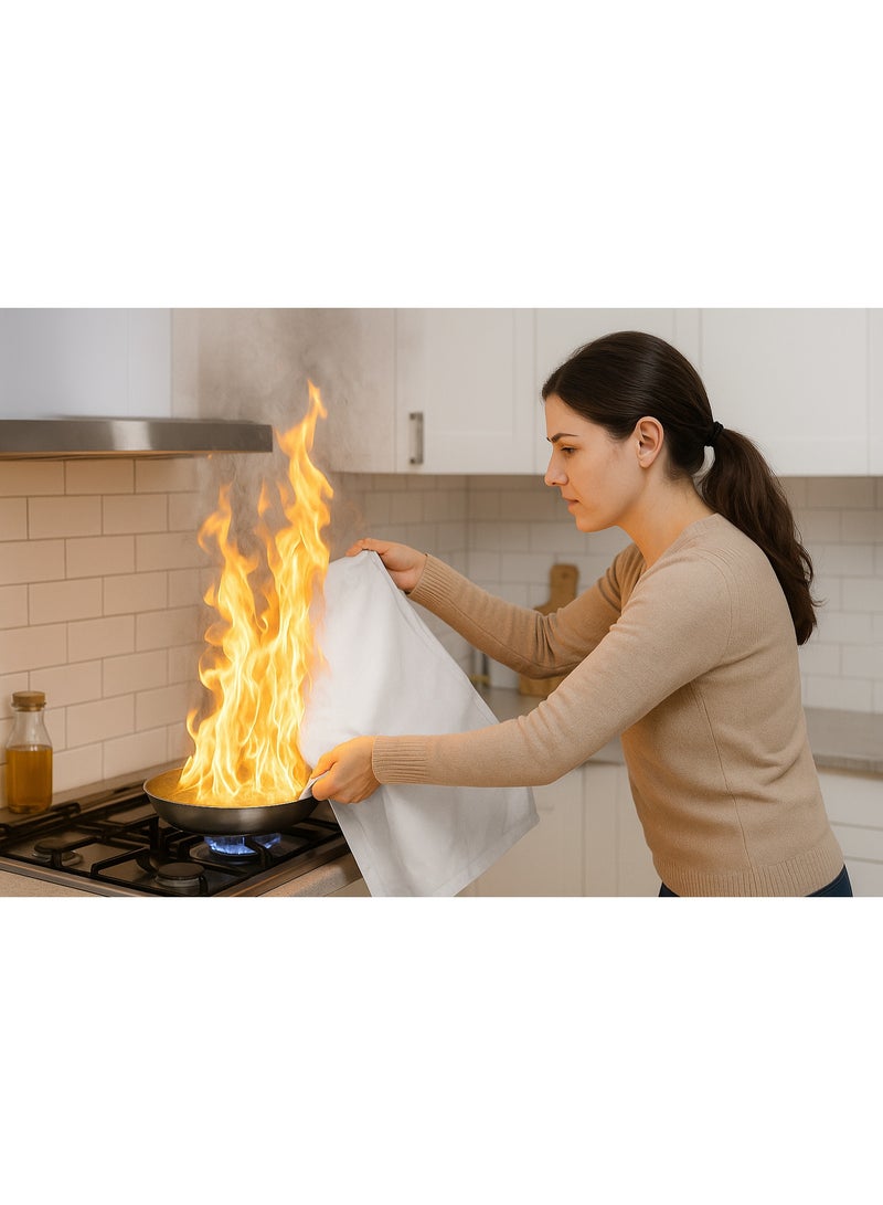 Midwest Fire Blanket Fiberglass Fire Emergency Suppression Flame Retardant blanket Emergency Survival Safety Cover for Kitchen Home House Car Office Warehouse (4X4FT) - Image 4