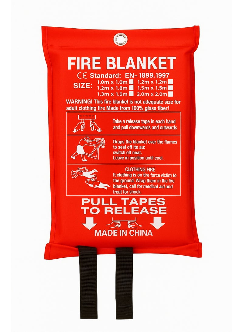 Midwest Fire Blanket Fiberglass Fire Emergency Suppression Flame Retardant blanket Emergency Survival Safety Cover for Kitchen Home House Car Office Warehouse (4X4FT) - Image 1