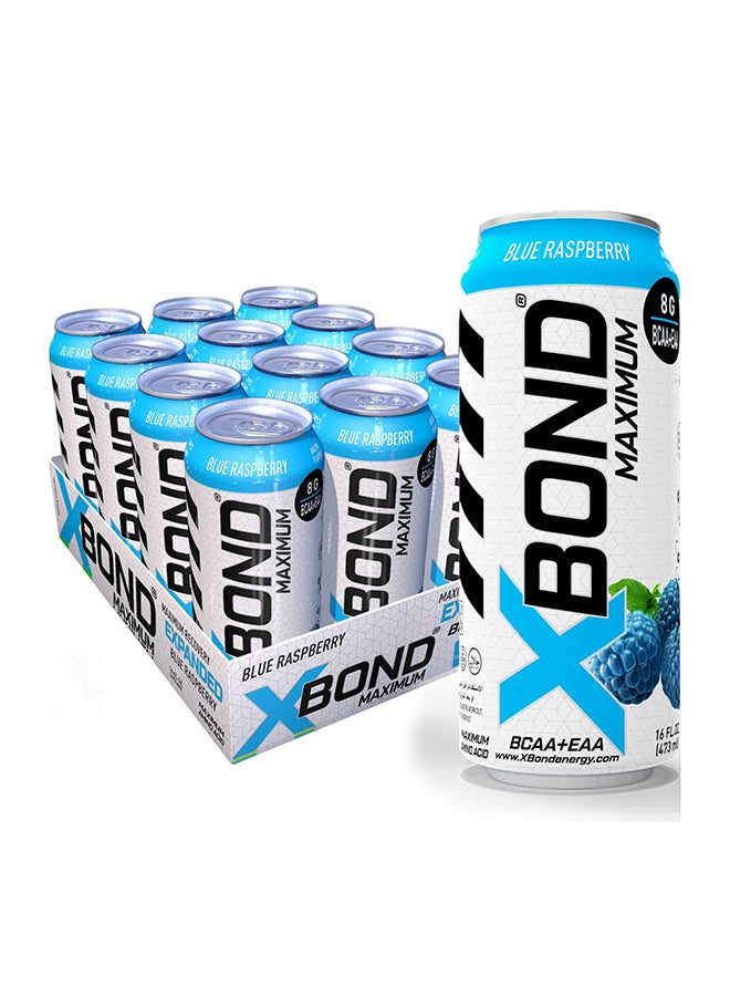 Xbond X-bond 8g Bcaa/eaa Blue Raspberry Maximum Recovery Expanded Maximum Amino Drink Bcaa + Eaa Electrolytes Drink 473 Ml - Image 1