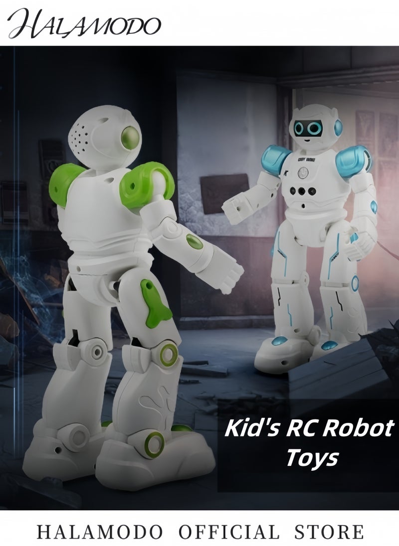 Kid's RC Robot Toys Gesture Sensing Programmable Rechargeable Remote Control Robot with Infrared Controller Dancing Singing Talking Kit Robot for Boys Girls as Birthday Gift