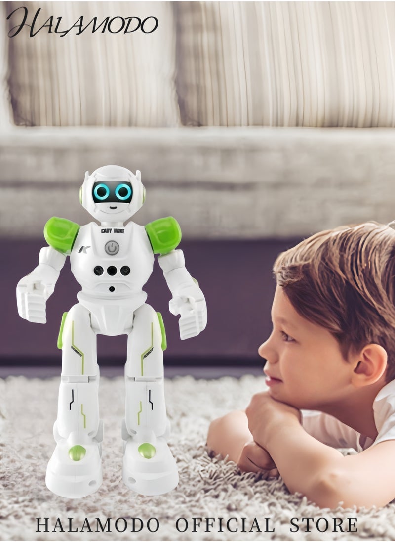Kid's RC Robot Toys Gesture Sensing Programmable Rechargeable Remote Control Robot with Infrared Controller Dancing Singing Talking Kit Robot for Boys Girls as Birthday Gift