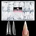 UNA GELLA Stiletto Gel Nail Tips 504pcs Long Stiletto Almond Clear Curved Nails Tips Half Cover False Fake Nails for DIY Press On Nails Extension Art Salon 12 Sizes - Image 2