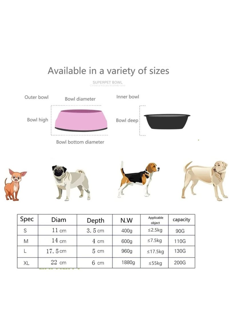 Non Slip Stainless Steel Bowl For Dog Cat Pet Bowl Universal Pet Water and Food Bowls Blue Medium - Image 4