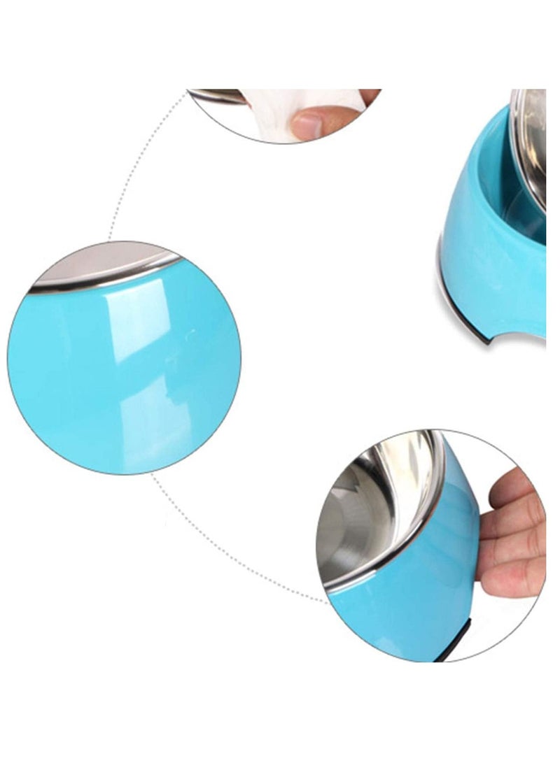 Non Slip Stainless Steel Bowl For Dog Cat Pet Bowl Universal Pet Water and Food Bowls Blue Medium - Image 3