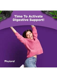 Phytoral Extra Strength Activated Charcoal Pills - 1200mg Per Serving Activated Charcoal Capsules for Digestive Health & Occasional Upset Stomach Relief for Adults - Coconut Charcoal Supplement - 3 Month  - Image 4