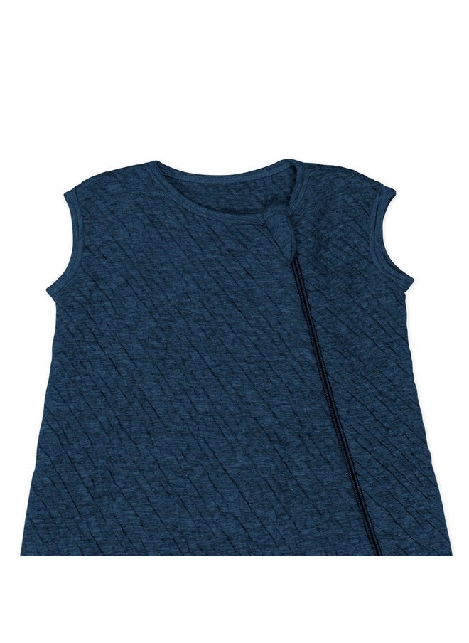 HonestBaby - Unisex Baby Organic Cotton Matelasse Wearable Blanket And Toddler Sleepers Dark Navy Medium Us - Image 1