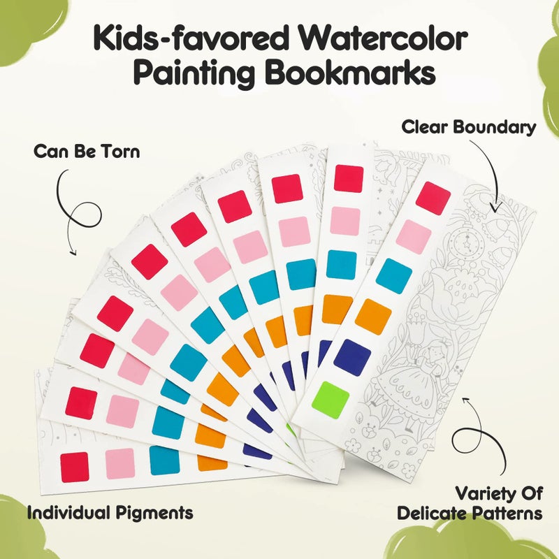 ROOCHKD 3pack Watercolor Painting Coloring Books, Paint with Water Arts & Crafts Kit for Kids, Pocket Watercolor Paint Bookmarks, Class Activities Art Supplies Party Favors Birthday Gift for Boys and Girls - Image 4