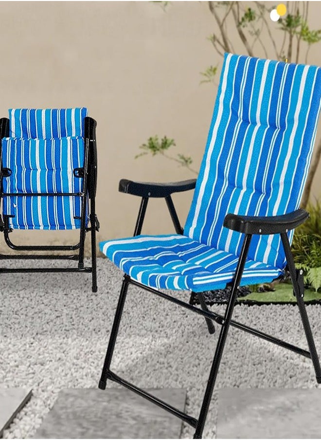Generic - Camping Foldable Beach Chair，Camping Chair for Adults，Lightweight Portable Backpack Chair with Hard Armrest,for Outdoor/Lawn/Trip/Picnic - Image 1