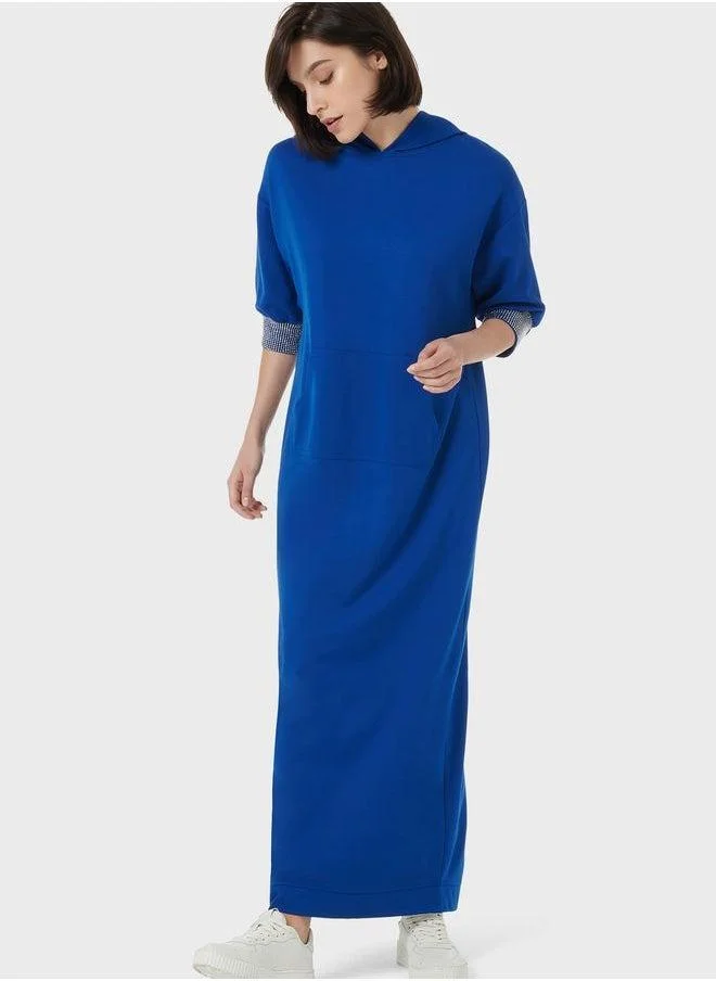 leem Studded Cuffs Hooded Kaftan