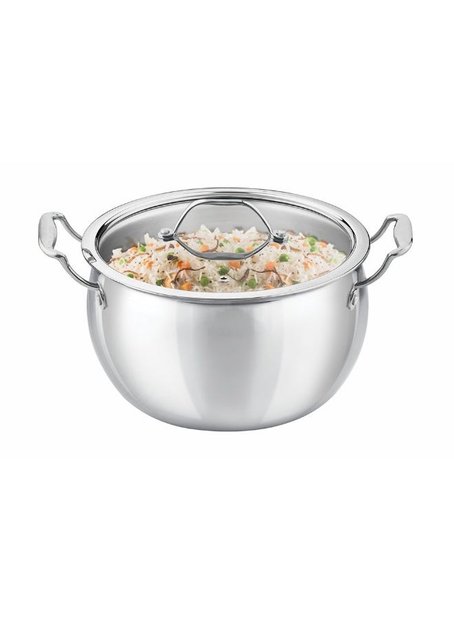 Chef's Delight Triply Lazeez Handi 32 Cm Premium Triply Cookware Durable & Stylish Handi Perfect for Slow Cooking Stews Biryani and Everyday Cooking