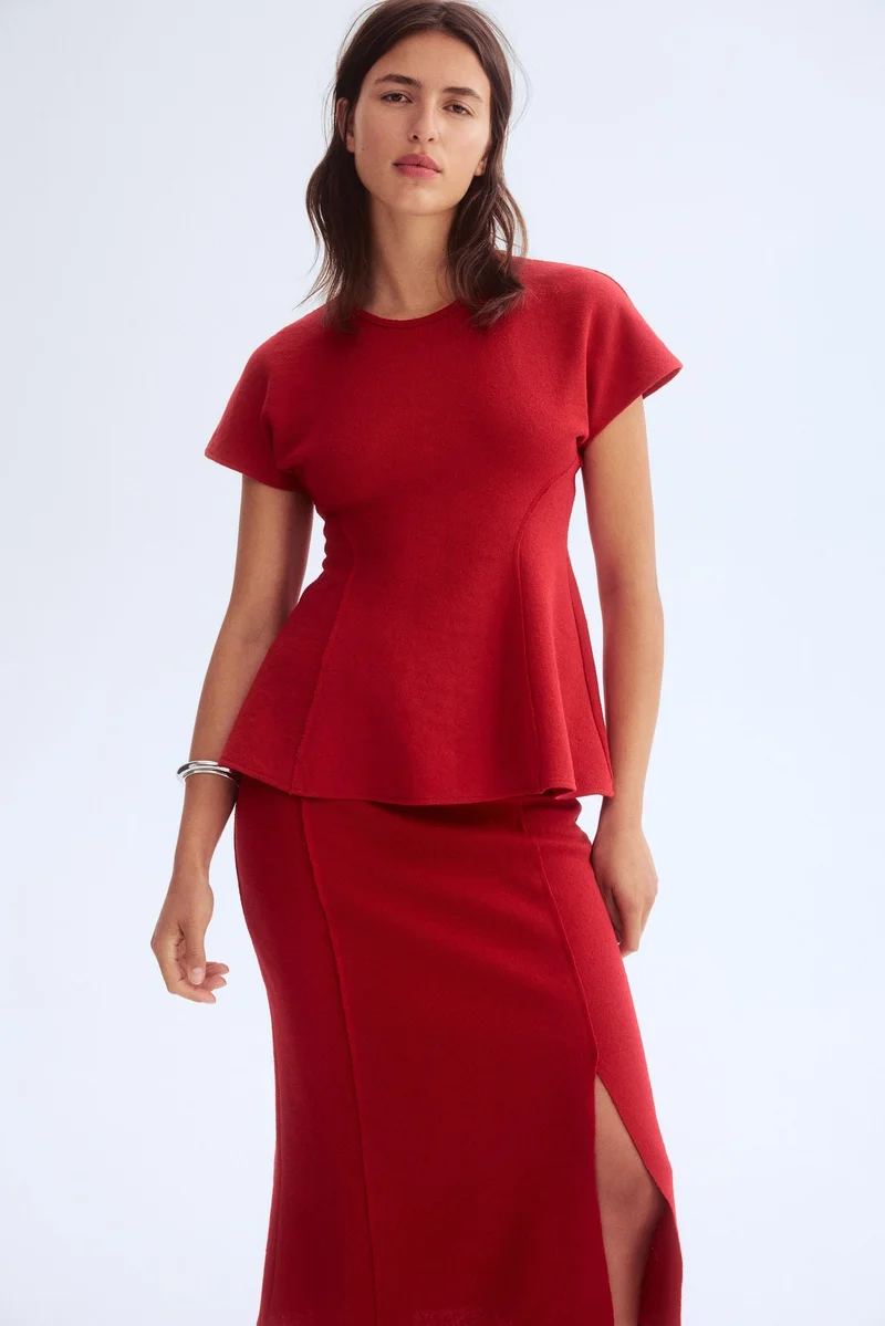 H&M Fine-knit flared top