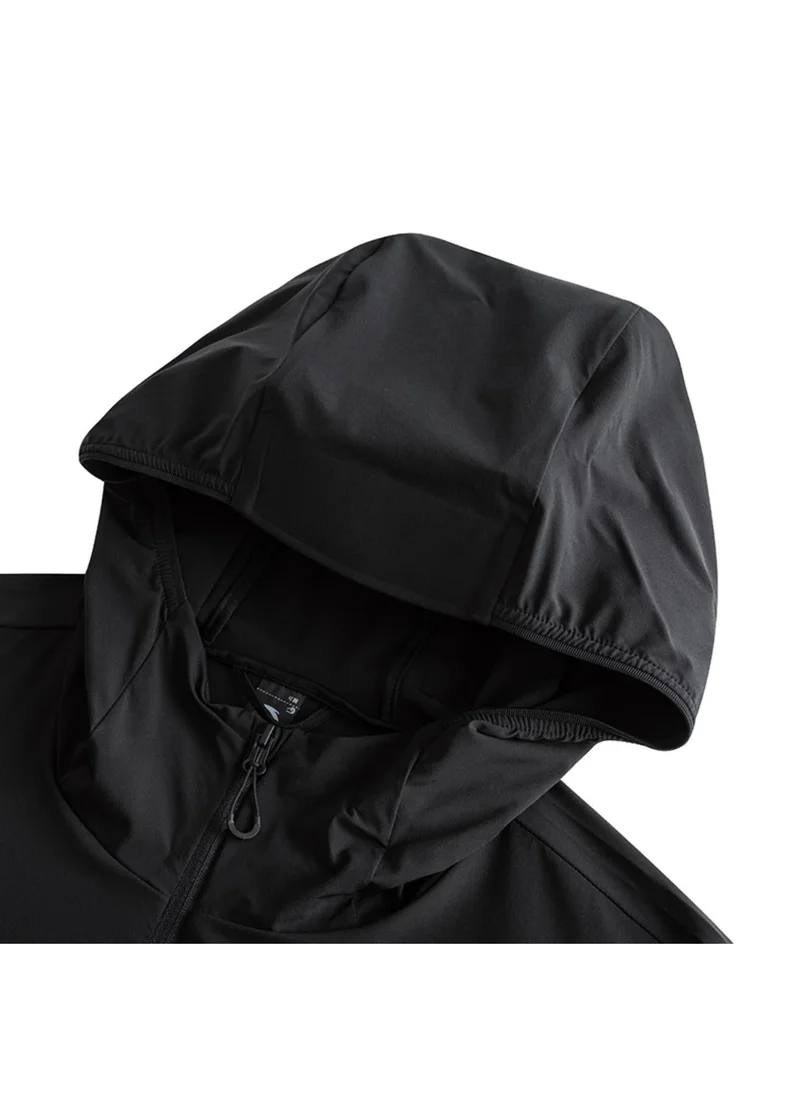 ANTA Black Men’s UPF100+ Hooded Windbreaker Jacket/Water-Resistant / Lightweight / Breathable Protection for Men | Best Price UAE