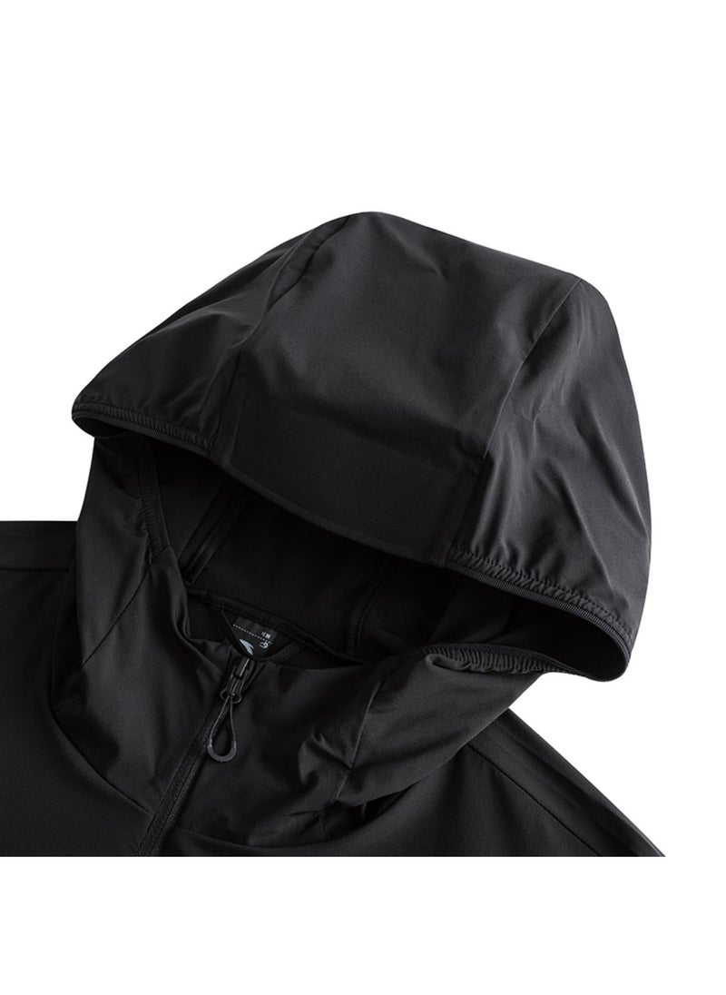 انتا جاكيت خفيف منسوج خارجي أسود - Image 3