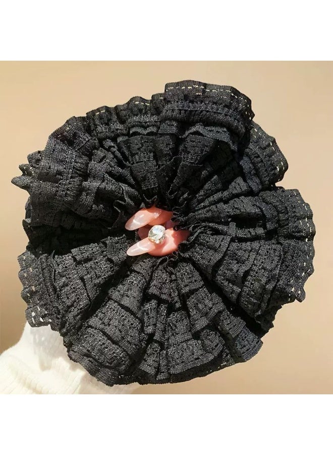 مجموعة أربطة شعر حريرية أربطة شعر مرنة دانتيل ناعم أربطة شعر لطيفة - Image 5