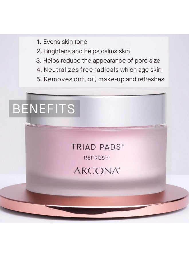 Arcona ARCONA Triad Pads - Cold Processed Cranberry and Rice Toner, Brightening Toner Pads for Face, 45 Facial Toner Pads. Made in The USA. - Image 2