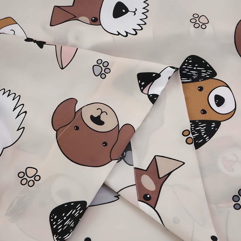 SDY 4PCS Dog Bedding Sheets Set Twin Size  Cute Puppy Pattern Fitted Sheet Sets with Deep Pocket  Kawaii Bedroom Decor for Kids  Teens  Children  Baby  Boys  Girls and Animal Lovers (Dog  Twin) - Image 3