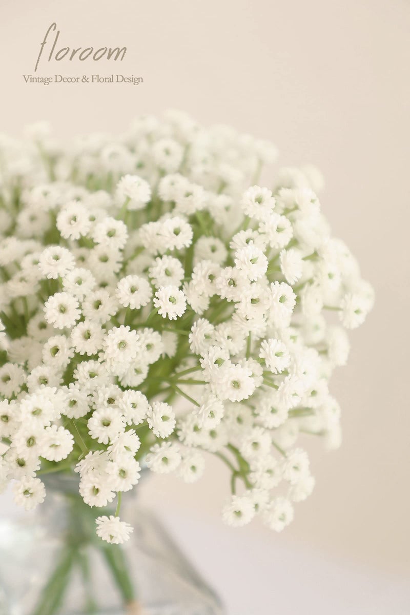 Floroom 18pcs Artificial Babys Breath Gypsophila Greenery Sprays, Real Touch White Fake Flowers for Wedding Bouquets Centerpieces Floral Arrangements and Decorations - Image 3