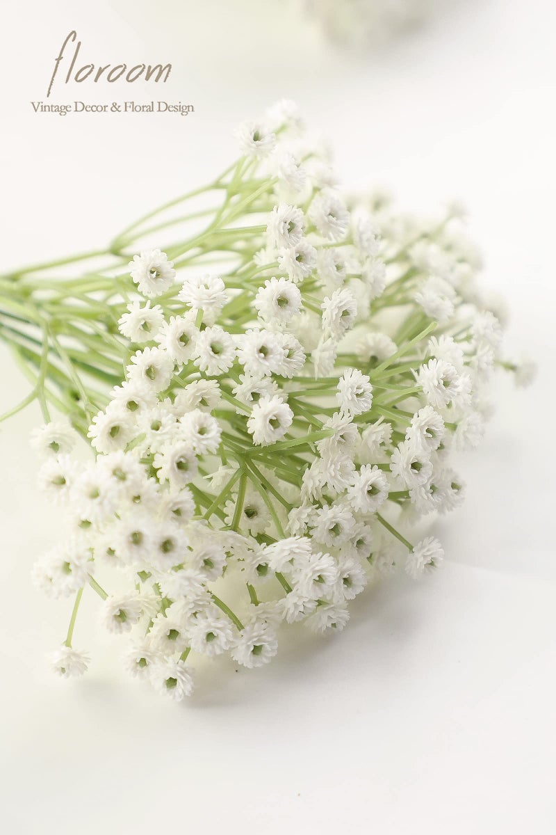 Floroom 18pcs Artificial Babys Breath Gypsophila Greenery Sprays, Real Touch White Fake Flowers for Wedding Bouquets Centerpieces Floral Arrangements and Decorations - Image 5