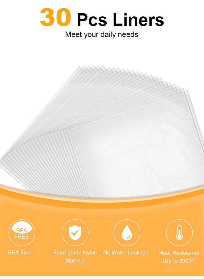 SMARTAKE Slow Cooker Liners, Crockpot Liner 13"X 21" Crockpot Liners Disposable Crock Pot Bags, Fit 3Qt To 8Qt For Slow Cooker, Crockpot, Cooking Trays, Suitable For Oval & Round Pots, 30 Liners - Image 3