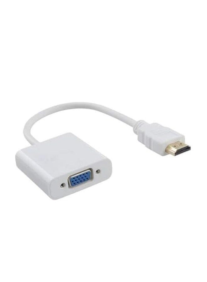 HDMI Male To VGA Female Adapter-White  - Image 2