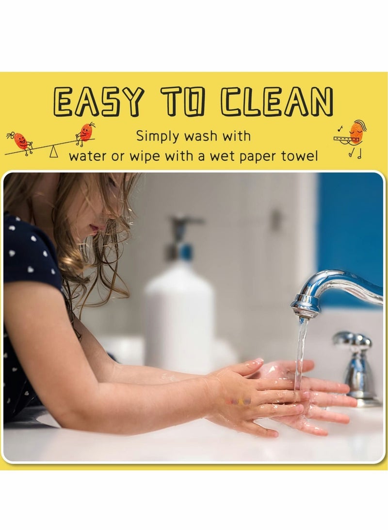 Captaintech Finger Painting Kit, 12 Pattern Stamps 25 Color Printing Pads Washable Colors Finger Painting Easy to clean Non-toxic Children's Painting Toys - Image 4