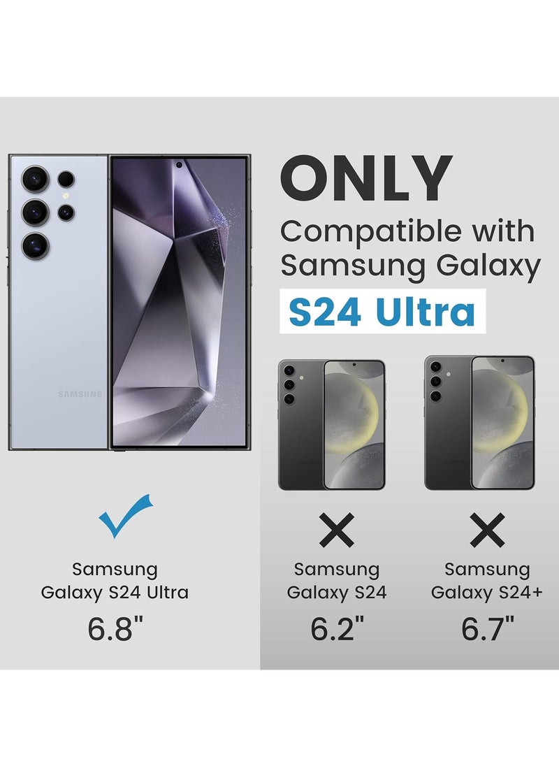 PITAKA - Carbon Case for Samsung Galaxy S24 Ultra Case 6.8 Inch Compatible with Mag Safe Protective S24 Ultra Case 1500D Aramid Fiber Made Pin Button Case - Black - Image 1