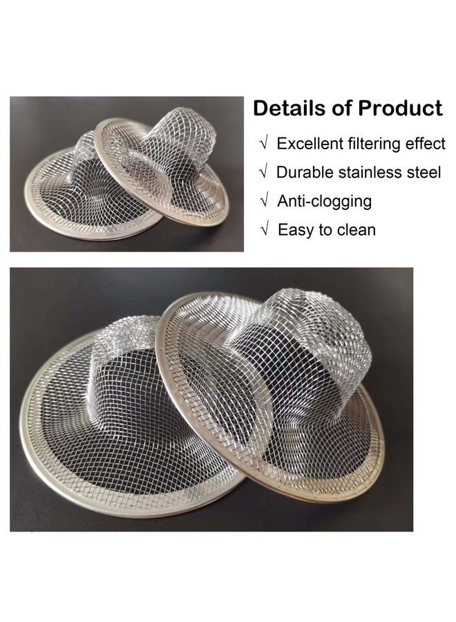 Beyoslf 20Pcs Small Drain Mesh Basket, 2.125'' Bathroom Sink Drain Strainer Screen Mesh Sink Strainer Hair Catcher Drain Filter Cover for Bathtub Lavatory RV Laundry Shower Floor Utility Sink Drain - Image 3