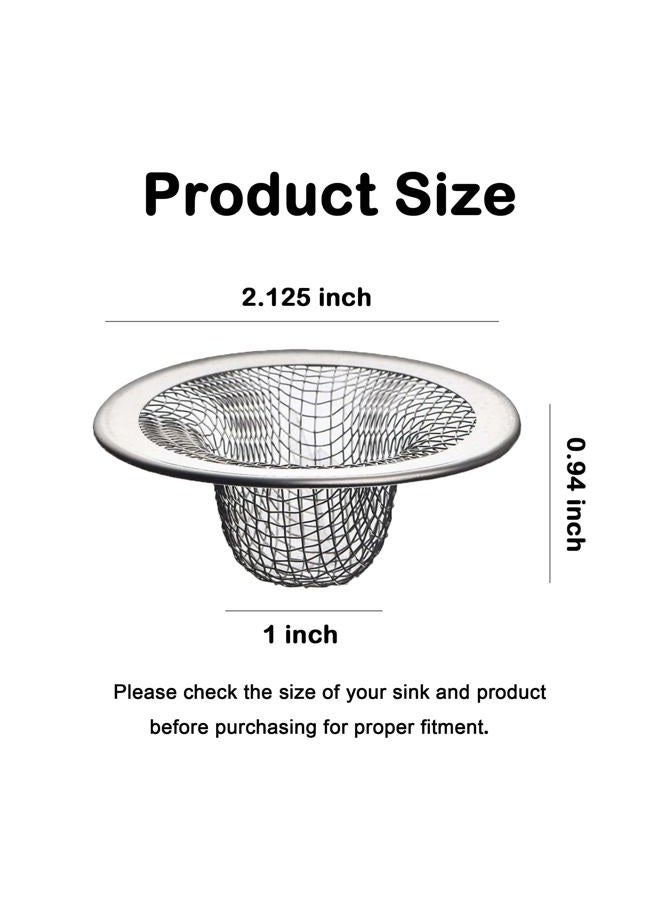 Beyoslf 20Pcs Small Drain Mesh Basket, 2.125'' Bathroom Sink Drain Strainer Screen Mesh Sink Strainer Hair Catcher Drain Filter Cover for Bathtub Lavatory RV Laundry Shower Floor Utility Sink Drain - Image 2