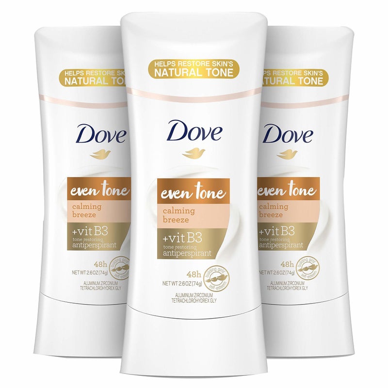 Dove Even Tone Antiperspirant Deodorant Stick Apple Blossom & Mango Butter 3 Count For Uneven Skin Tone 2.6 oz - Image 5
