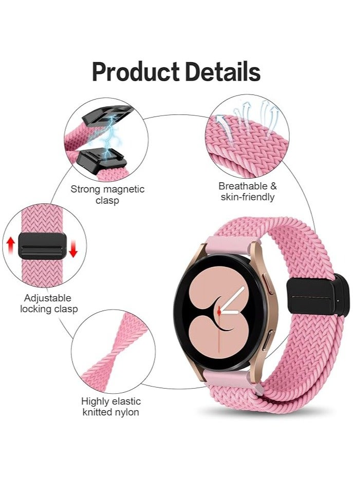 سوار مغناطيسي 22 مم لساعة سامسونج جالاكسي 3 45 مم/ساعة 46 مم/جير إس 3/ساعة هواوي GT4 GT3 46 مم/ساعة هواوي 3/4/GT2E/GT2 Pro/GT GT2 46 مم/Amazfit GTR 4/3/3Pro/2/2e، حزام رياضي مضفر من النايلون - Image 3