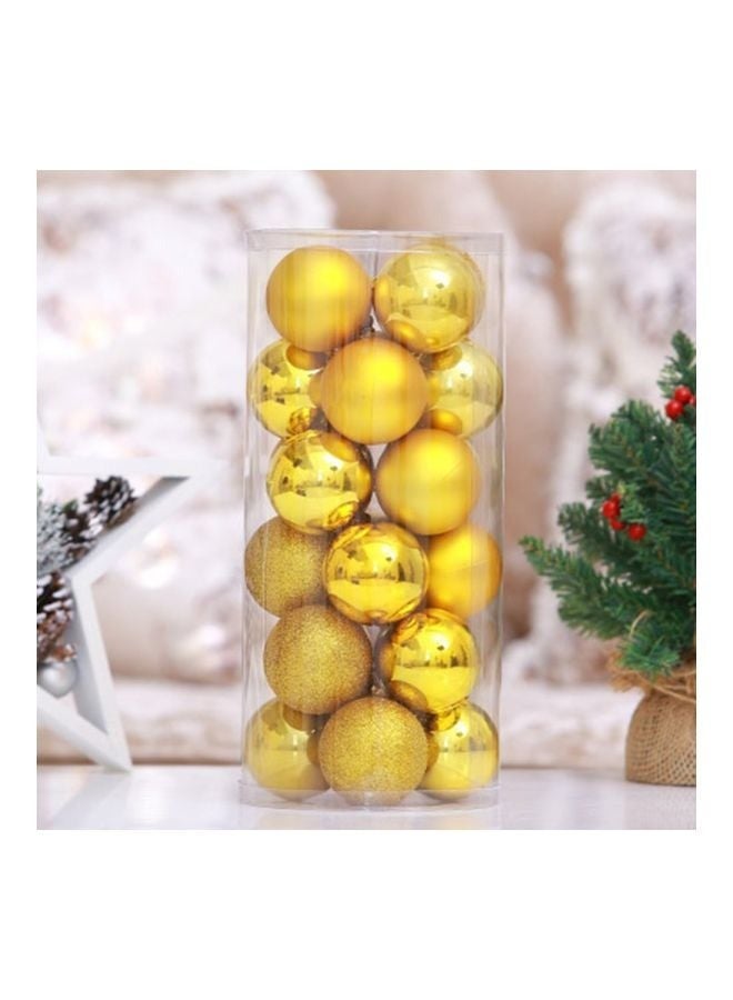 IAF 24-Piece Tree Decoration Ball Set Gold 4 centimeter - Image 1