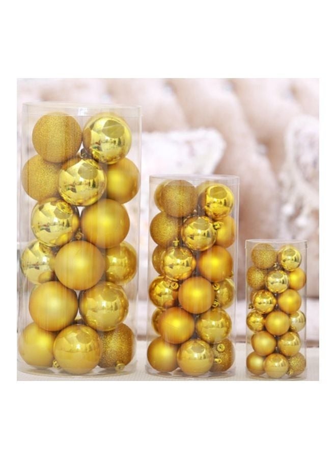 IAF 24-Piece Tree Decoration Ball Set Gold 4 centimeter - Image 2