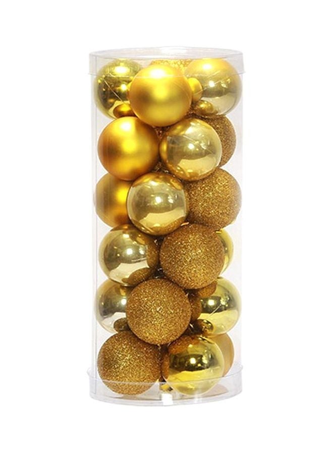 IAF 24-Piece Tree Decoration Ball Set Gold 4 centimeter - Image 3