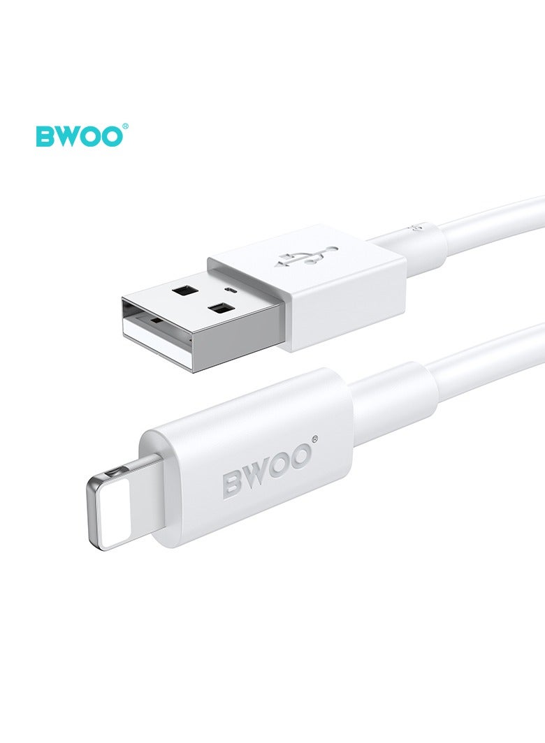 BWOO Usb-A To Lightning Fast Charging Data Cable White - Image 2