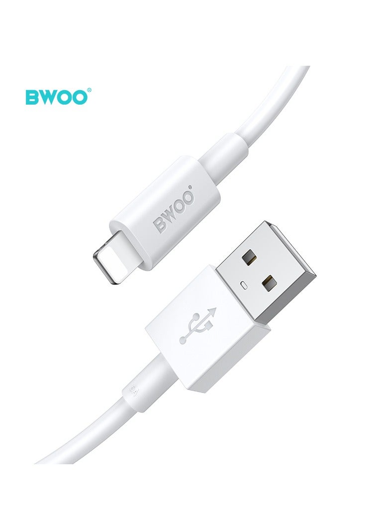 BWOO Usb-A To Lightning Fast Charging Data Cable White - Image 3