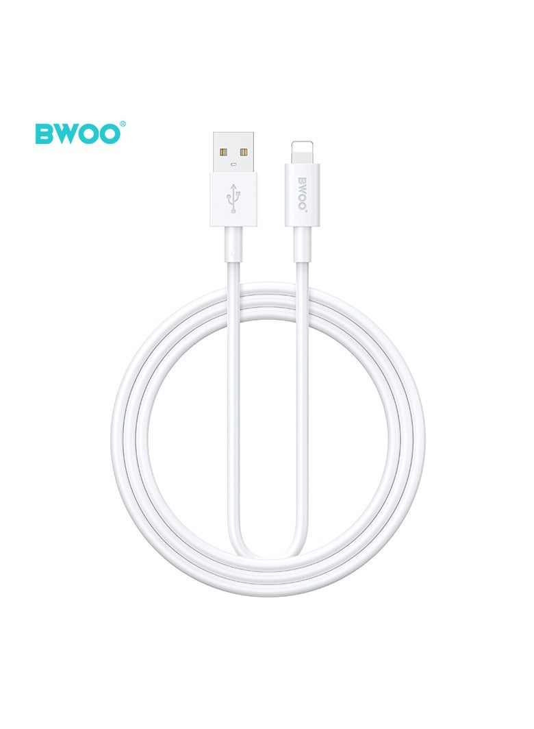 BWOO Usb-A To Lightning Fast Charging Data Cable White - Image 1