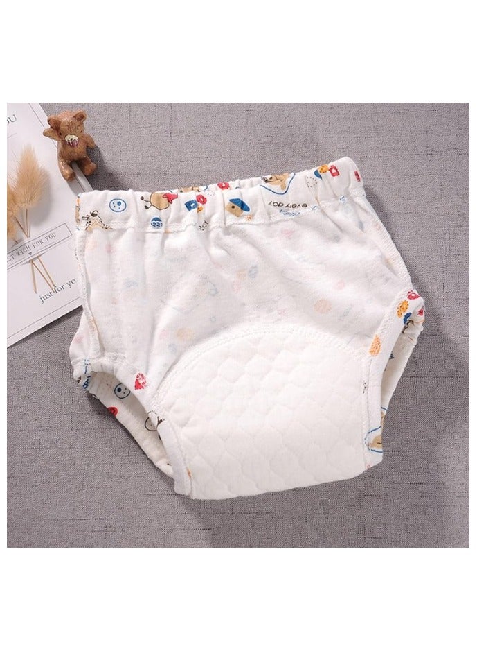 Eco Mom 4 Pieces Baby Potty Training Underwear for Boys and Girls, 4 Pack Absorbent Training Pants for Toddlers with Printed Reusable Cotton Toilet Training Pants for 12-18kg Kids (2-4 Years) - Image 3