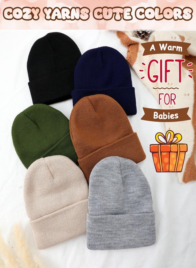 Liitrsh Pack of 6 Winter Baby Beanies Soft Warm Newborn Toddler Infant Cute Knit Baby Hats for Boys Girls Kids (for Under 1 Year Old) - Image 4