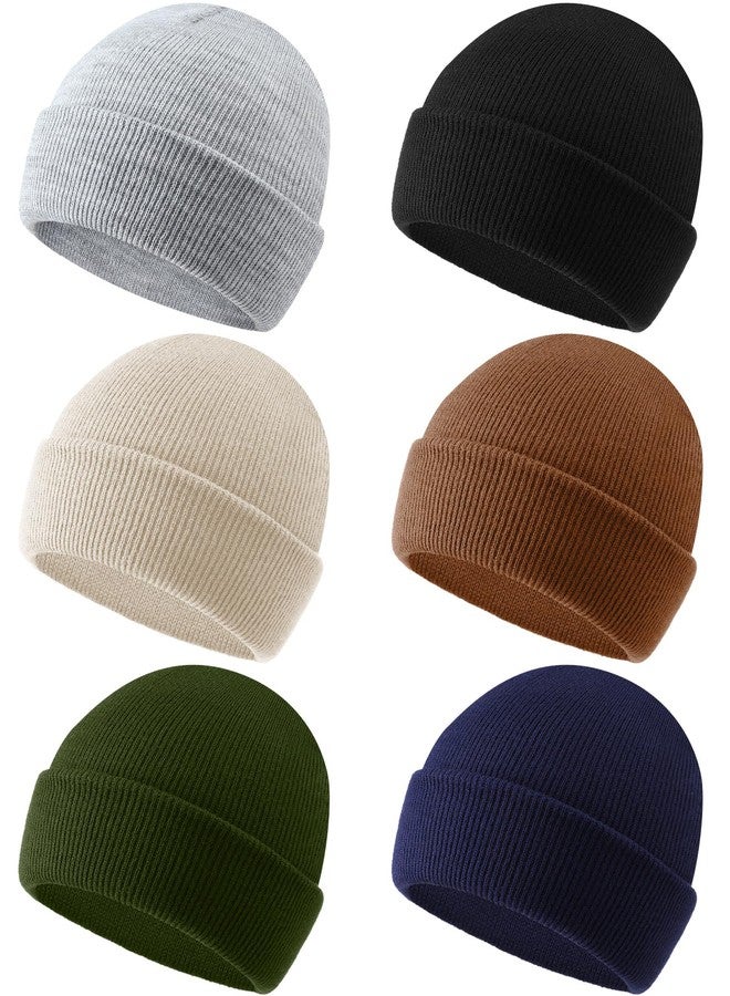 Liitrsh Pack of 6 Winter Baby Beanies Soft Warm Newborn Toddler Infant Cute Knit Baby Hats for Boys Girls Kids (for Under 1 Year Old) - Image 1