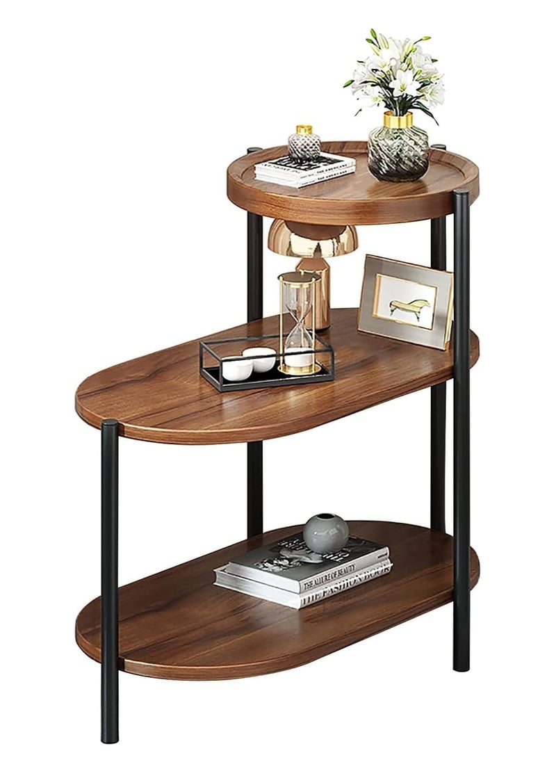 DubaiGallery - Small Coffee Table 3 Shelves Sofa Side Table Corner Table Iron Frame Sideboard Living Room Side Table - Image 1