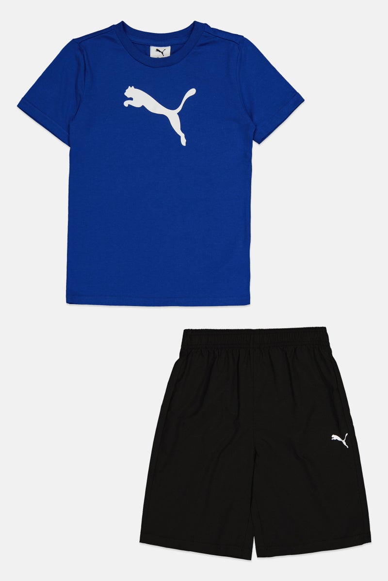 PUMA طقم قميص وشورتات للأطفال الأولاد من علامه تجارية، متعدد الألوان - Image 2