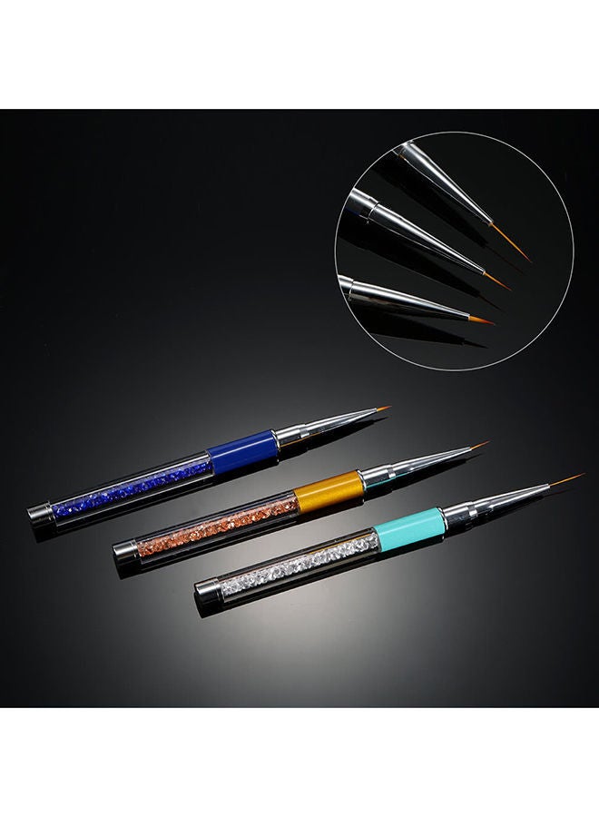 NIBEMINENT 3-Piece Nail Art Painting Brush Multicolour - Image 5