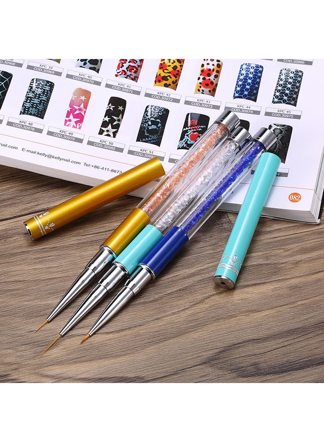 NIBEMINENT 3-Piece Nail Art Painting Brush Multicolour - Image 4