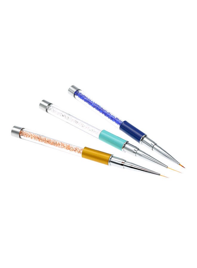 NIBEMINENT 3-Piece Nail Art Painting Brush Multicolour - Image 2