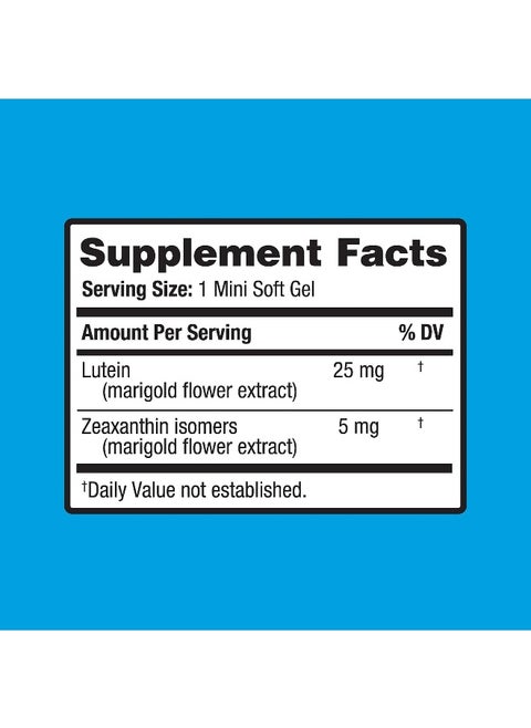 Bausch + Lomb Ocuvite Lutein 25mg Lutein & Zeaxanthin Supplement, 30 Softgels