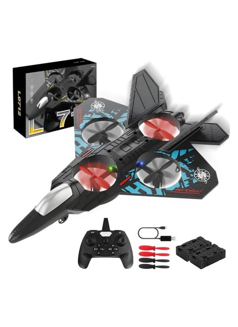 HAVEN Aeroplane 2.4GHz Remote Controlled Aeroplane L0712 | Quadcopter Floating Fighter Plane RC Aeroplane RTF for Beginners, Children, and Adults | APlane Toy with Coloured Lights & USB Charging  - Image 1