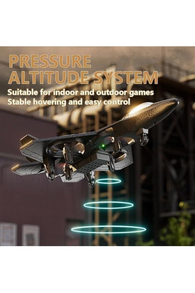 HAVEN RC Aeroplane 2.4GHz Remote Controlled with LED Night Lights, 6CH 6-Axis Gyro, USB Charging, One-Button Control, Stunt Roll, 80m Range – RTF Quadcopter Fighter Plane Toy for Beginners, Kids, Adults Indoor Outdoor - Image 4