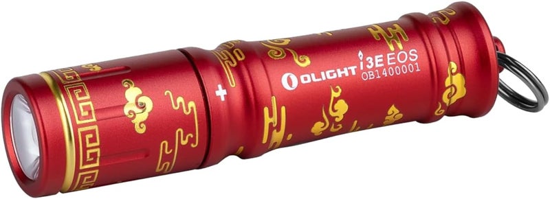 OLIGHT i3E EOS PMMA TIR Lens AAA EDC Flashlight 90 Lumens Compact Keychain Flash Light for Night, Camping (Auspicious Clouds) - Image 1