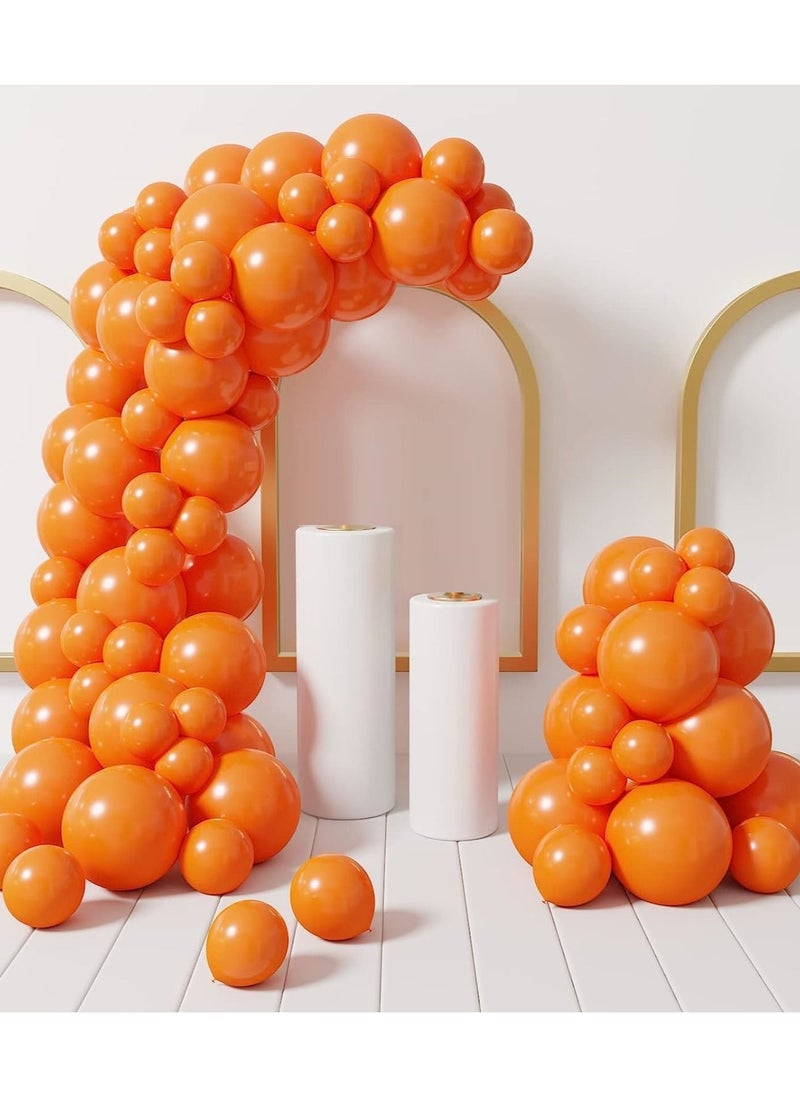 Boxwoods 100 PCS Of Orange Latex Balloons Arch Kit 12 inch And 5 inch  - Image 1